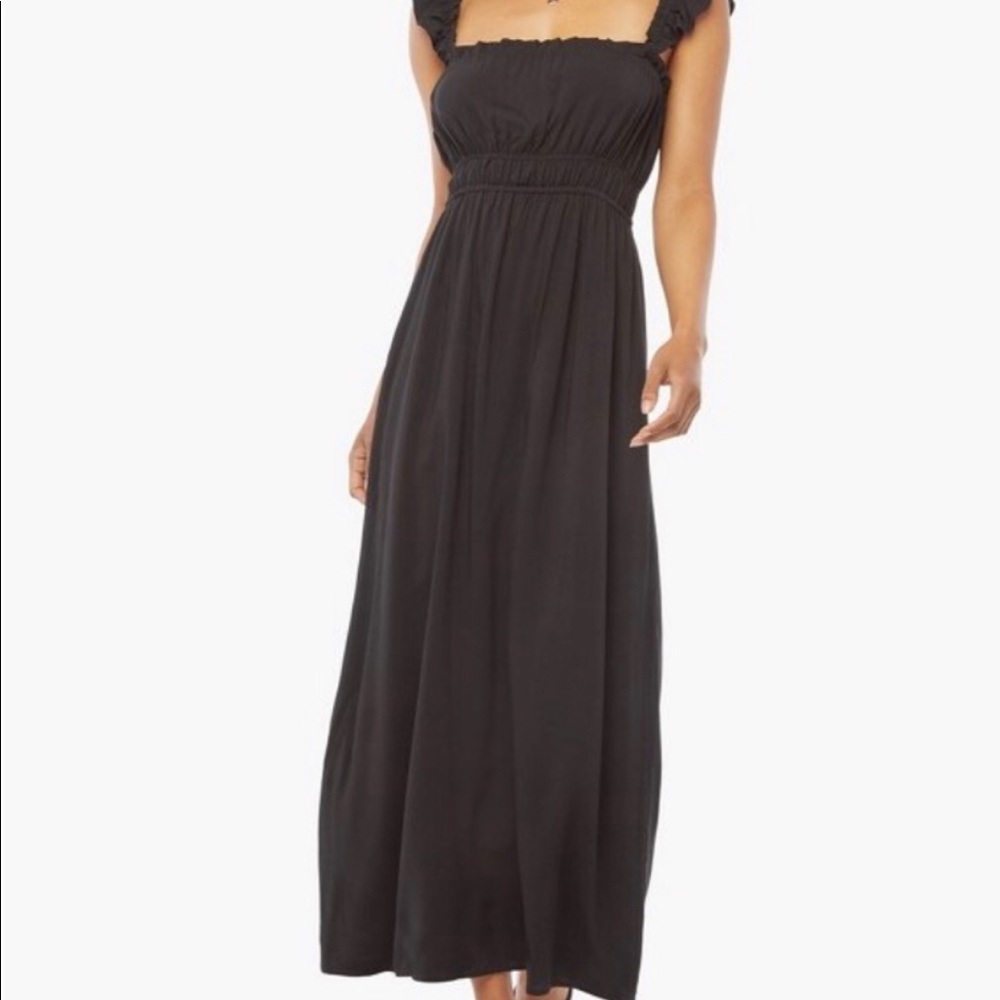 Long Black Empire Waist Breezy Dress